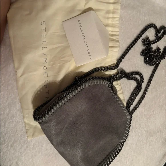 Stella Mccartney Falabella Mini Gray bag metallic chain - Picture 1 of 4